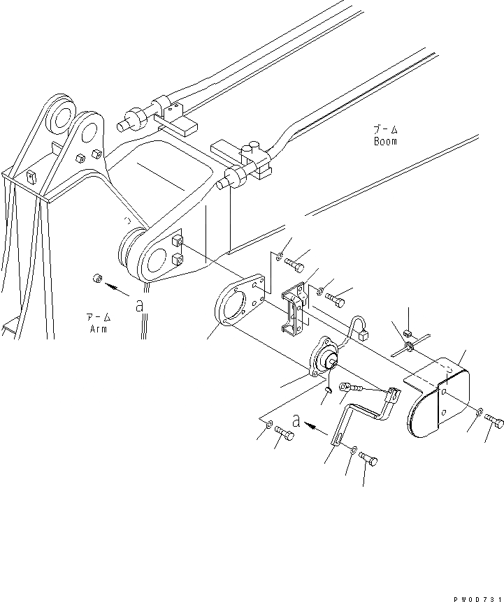 Схема запчастей Komatsu PC128US-2 - РУКОЯТЬ CRANE (РУКОЯТЬ ДАТЧИК) (YELНИЗ.)(№7-) СПЕЦ. ОПЦИИ