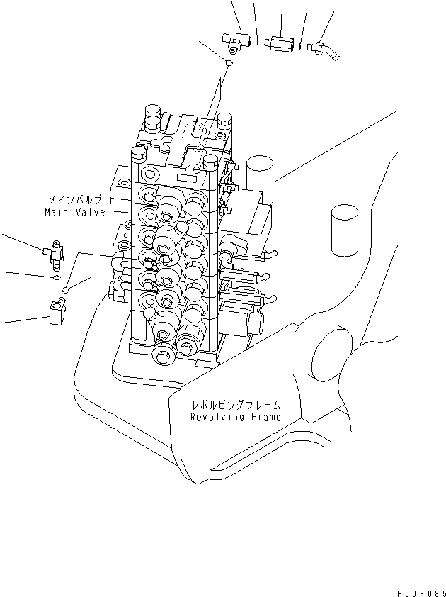 Схема запчастей Komatsu PC128US-2 - РУКОЯТЬ CRANE (КЛАПАН МЕХАНИЗМ) (РУКОЯТЬ БЛОКИР. VAVLE) (YELНИЗ.)(№7-) СПЕЦ. ОПЦИИ