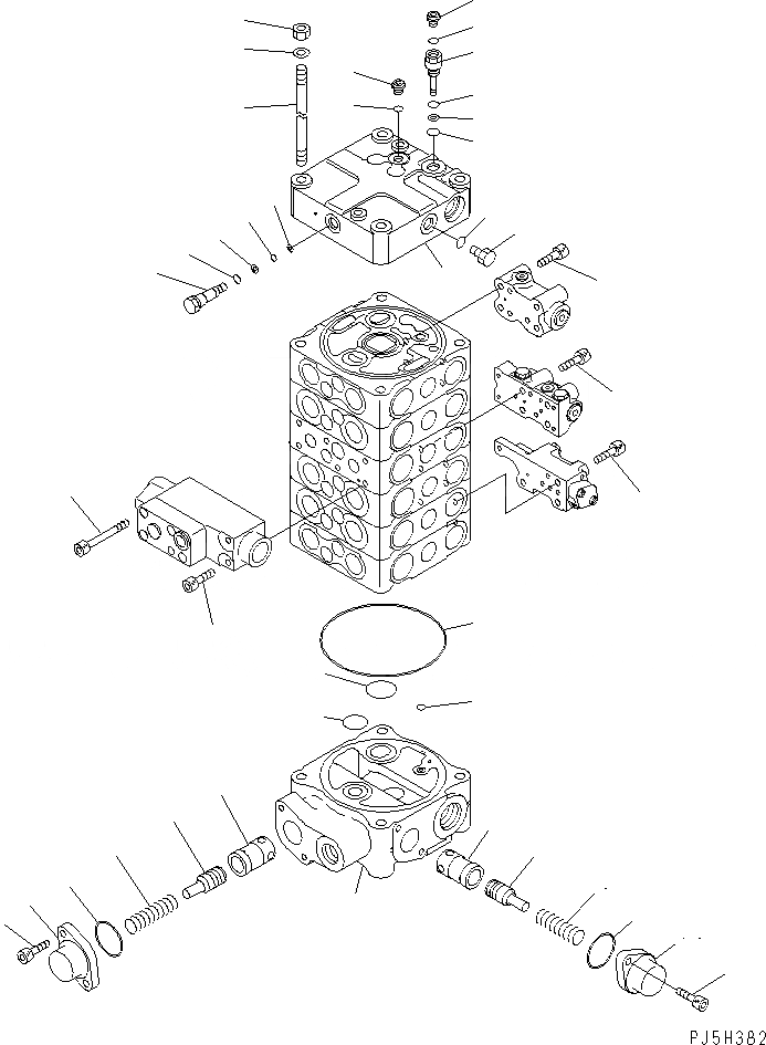 Схема запчастей Komatsu PC128US-2 - ОСНОВН. КЛАПАН (-КЛАПАН) (/)(№-) ОСНОВН. КОМПОНЕНТЫ И РЕМКОМПЛЕКТЫ