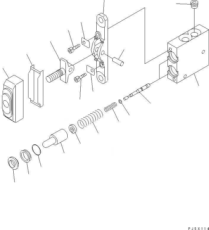 Схема запчастей Komatsu PC128US-2 - КЛАПАН PPC(ДЛЯ ОТВАЛ)(№-) ОСНОВН. КОМПОНЕНТЫ И РЕМКОМПЛЕКТЫ