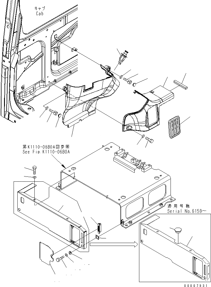 Схема запчастей Komatsu PC128UU-2 - ОТДЕЛКА COVER(№-) КАБИНА ОПЕРАТОРА И СИСТЕМА УПРАВЛЕНИЯ