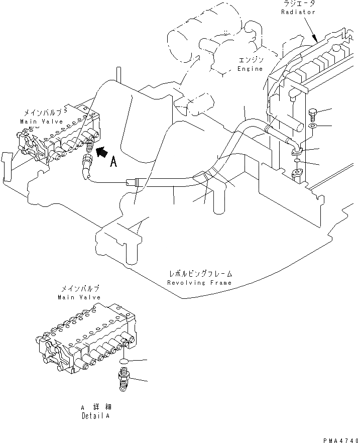 Схема запчастей Komatsu PC128UU-1 - ВОЗВРАТ. ЛИНИЯ ГИДРАВЛИКА