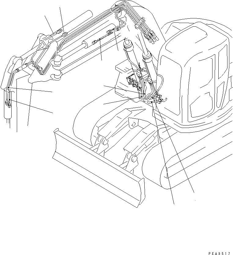 Схема запчастей Komatsu PC128UU-1 - ШЛАНГИ РАБОЧ. ОБОРУД-Я КАТАЛОГИ ЗЧ