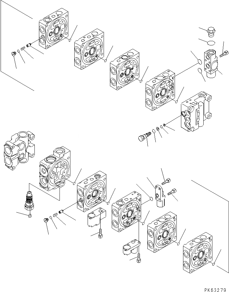 Схема запчастей Komatsu PC12R-8 - ОСНОВН. КЛАПАН (9/) ОСНОВН. КОМПОНЕНТЫ И РЕМКОМПЛЕКТЫ