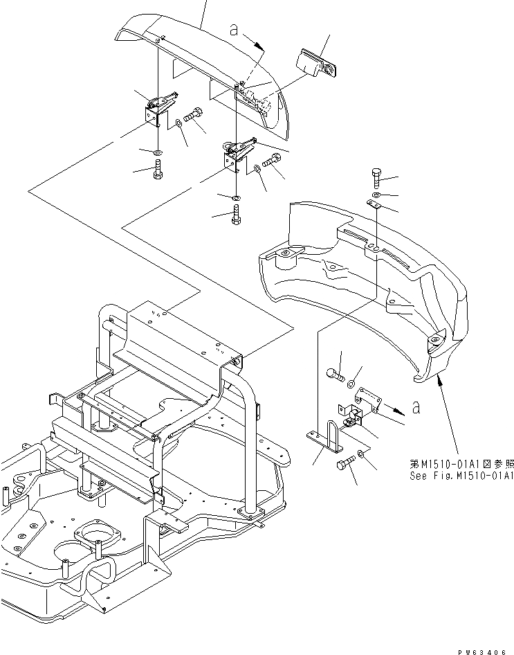 Схема запчастей Komatsu PC12R-8 - КАПОТ (QUICK BREKER СПЕЦ-Я.) ЧАСТИ КОРПУСА