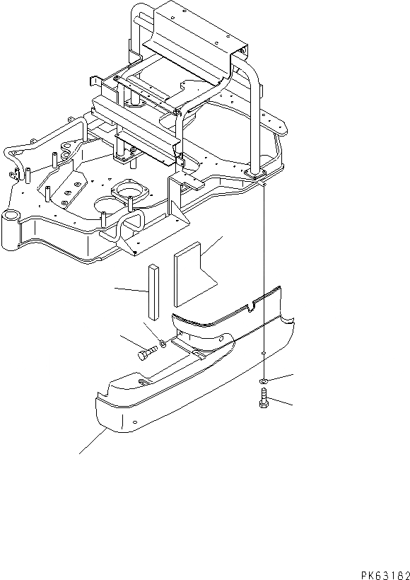 Схема запчастей Komatsu PC12R-8 - ЛЕВ. COVER ЧАСТИ КОРПУСА