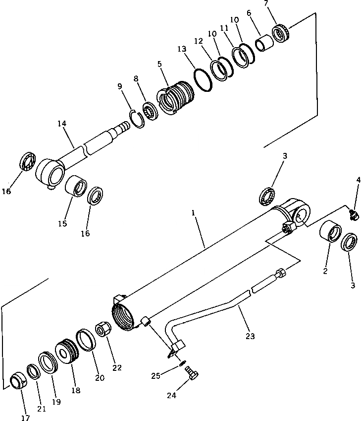 Схема запчастей Komatsu PC12UU-1 - ЦИЛИНДР СТРЕЛЫ РАБОЧЕЕ ОБОРУДОВАНИЕ