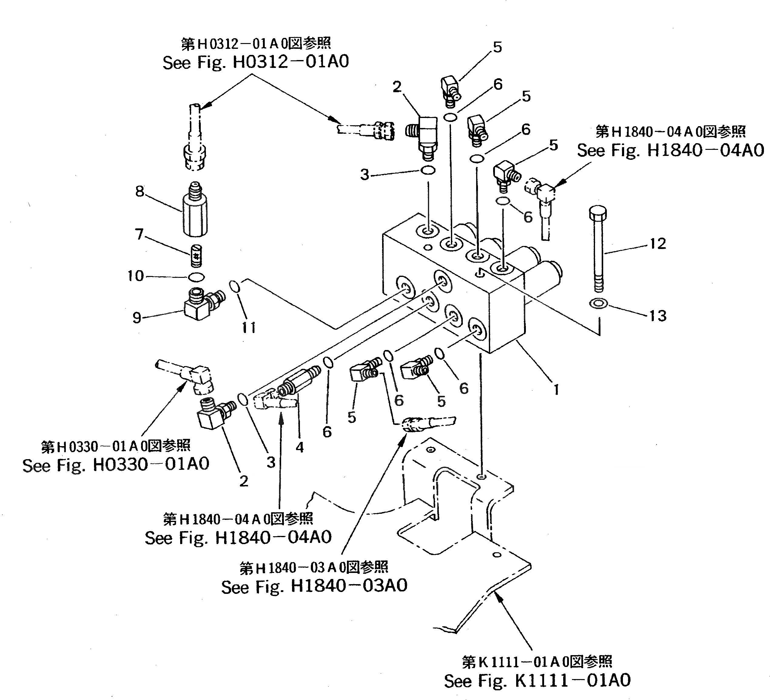 Схема запчастей Komatsu PC12UU-2 - P.P.C. ЛИНИЯ (/) ГИДРАВЛИКА