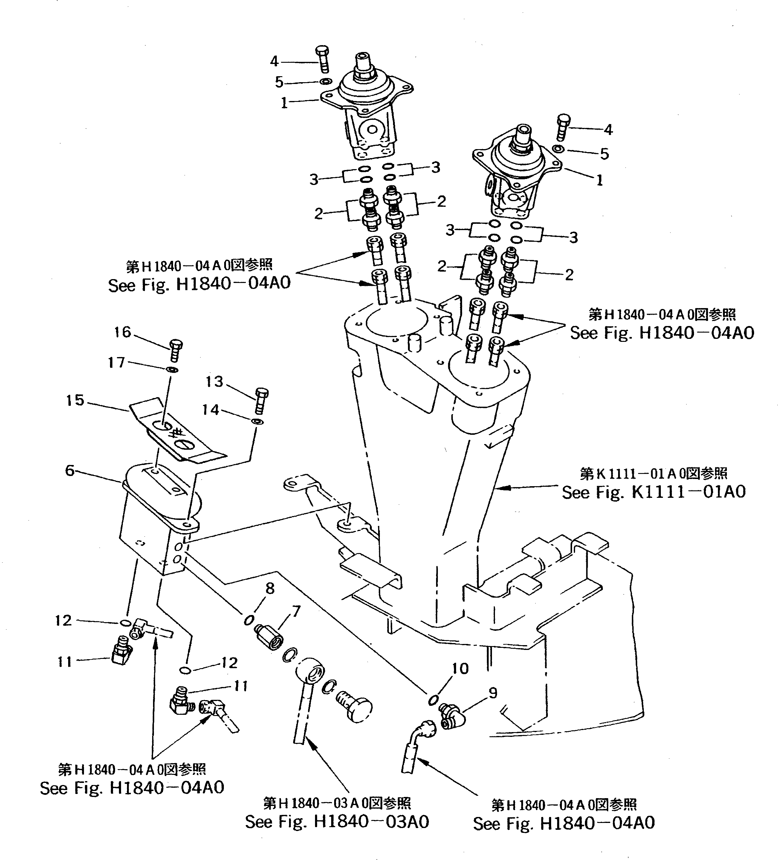 Схема запчастей Komatsu PC12UU-2 - P.P.C. ЛИНИЯ (/) ГИДРАВЛИКА