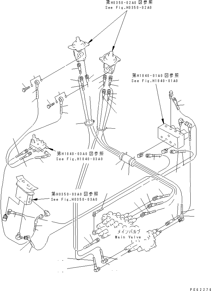 Схема запчастей Komatsu PC12UU-2 - P.P.C. ЛИНИЯ (/) (JIS PATTERN)(№7-) ГИДРАВЛИКА