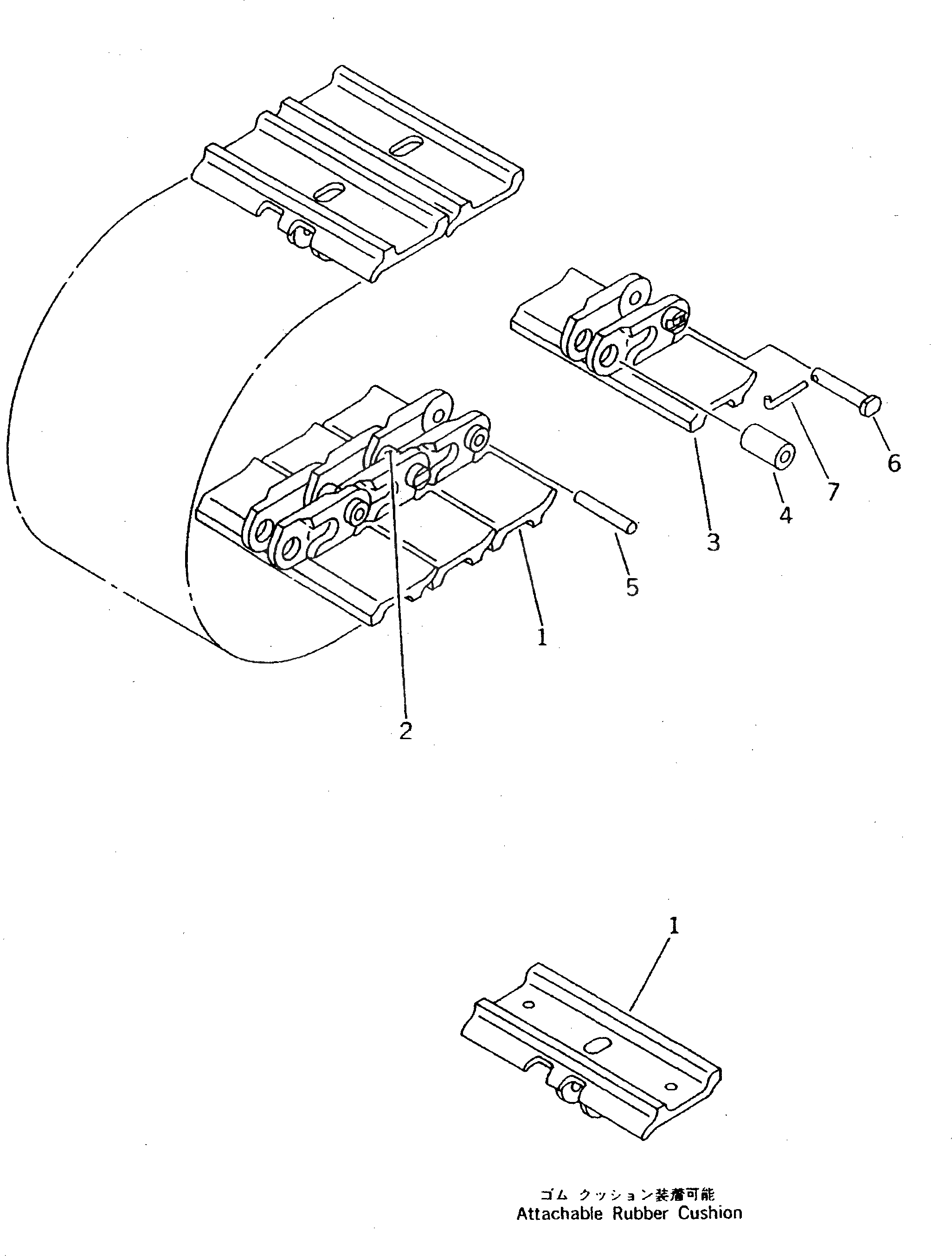 Схема запчастей Komatsu PC12UU-2 - ГУСЕНИЦЫ (STEEL SHOE)(№-) ЧАСТИ BOOK