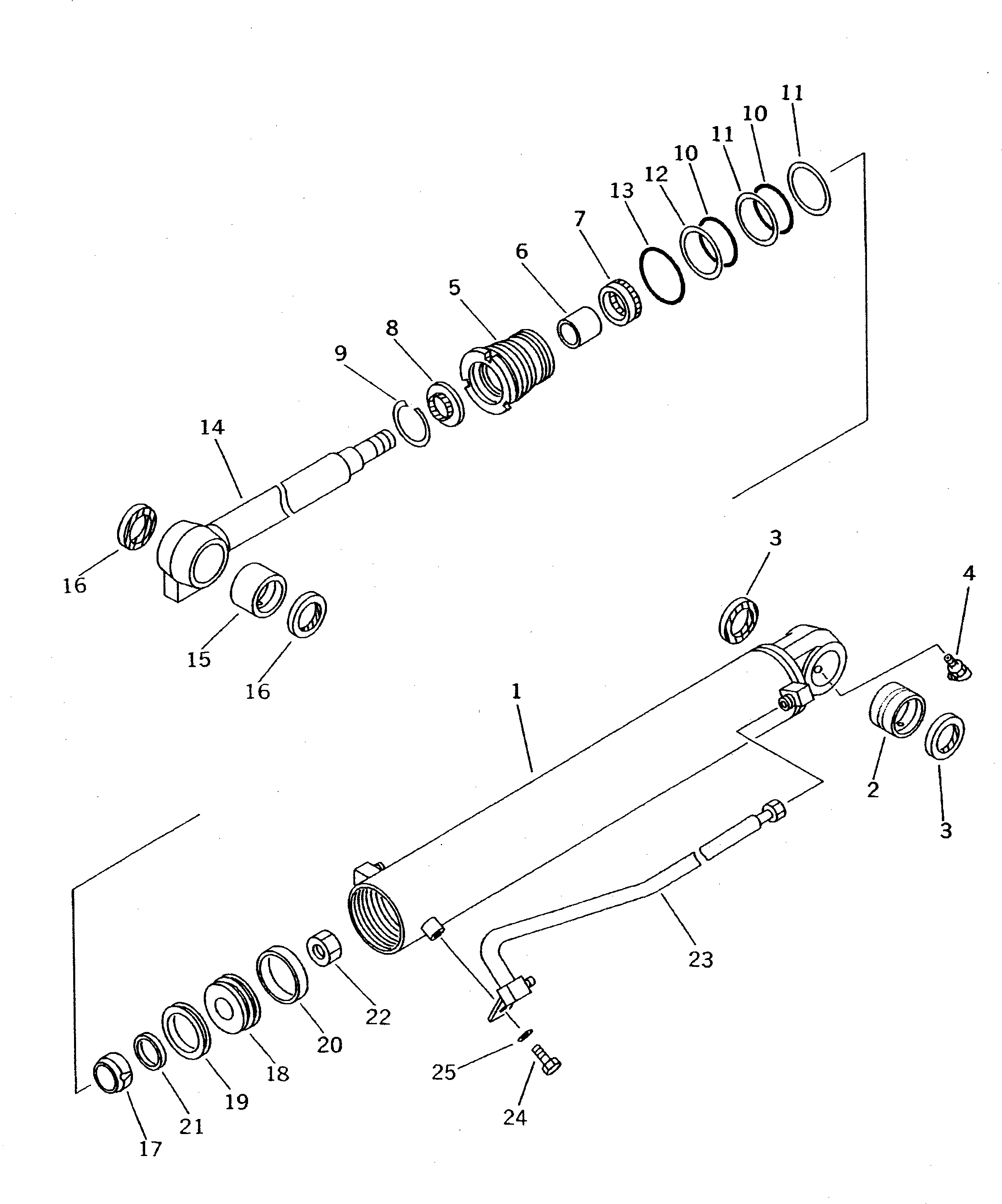 Схема запчастей Komatsu PC12UU-2 - ЦИЛИНДР СТРЕЛЫ(ВНУТР. ЧАСТИ)(№-) ОСНОВН. КОМПОНЕНТЫ И РЕМКОМПЛЕКТЫ