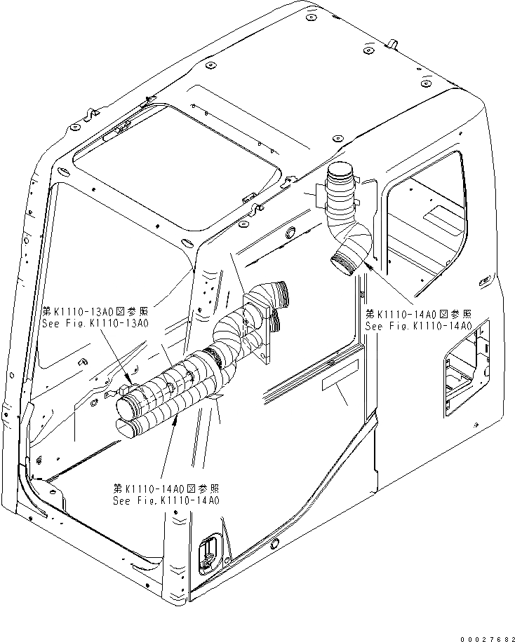 Схема запчастей Komatsu PC130-7 - ОСНОВН. КОНСТРУКЦИЯ (КАБИНА) (КРЕПЛЕНИЕ И ПЛАСТИНЫ)(№7-) КАБИНА ОПЕРАТОРА И СИСТЕМА УПРАВЛЕНИЯ