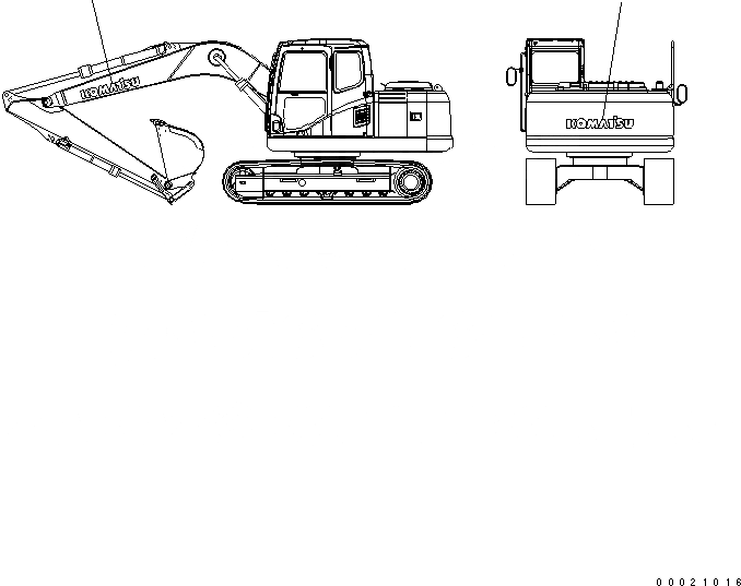 Схема запчастей Komatsu PC130-7 - ЛОГОТИП МАРКИРОВКА