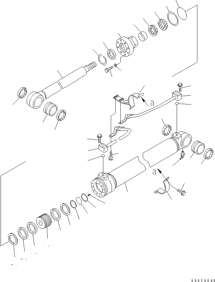 Схема запчастей Komatsu PC130-7 - ЦИЛИНДР СТРЕЛЫ(ВНУТР. ЧАСТИ)(№7-) ОСНОВН. КОМПОНЕНТЫ И РЕМКОМПЛЕКТЫ