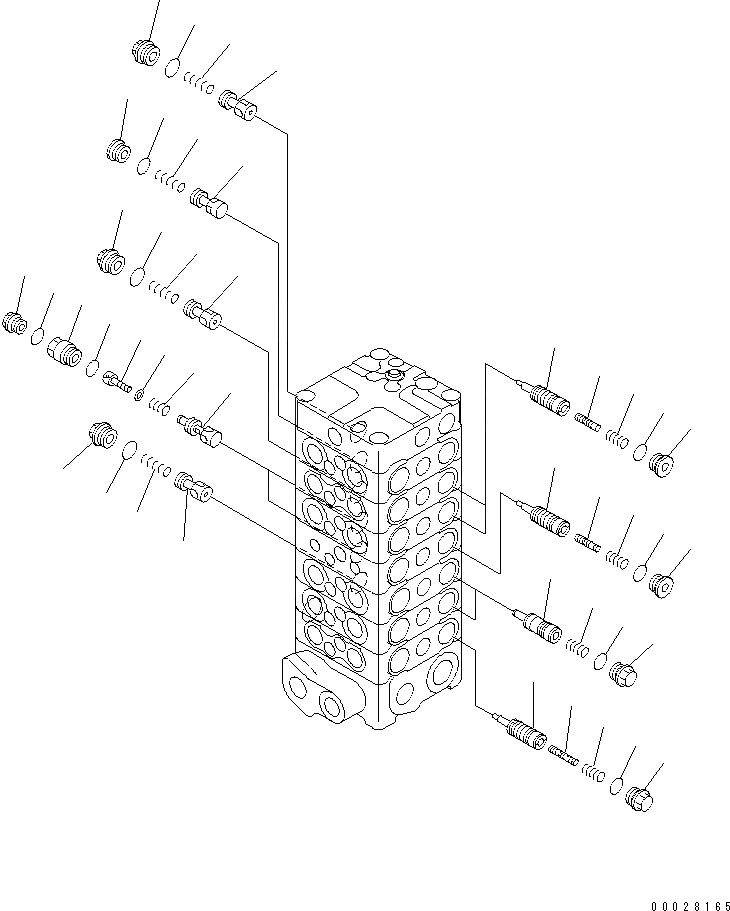 Схема запчастей Komatsu PC130-7 - ОСНОВН. КЛАПАН (7-КЛАПАН) (/) (С ПРЕДОТВРАЩЕНИЕМ СМЕЩЕНИЯ)(№7-) ОСНОВН. КОМПОНЕНТЫ И РЕМКОМПЛЕКТЫ