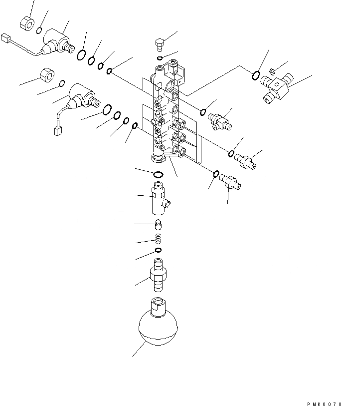 Схема запчастей Komatsu PC130-6E - СОЛЕНОИДНЫЙ КЛАПАН ЛИНИЯ (СОЛЕНОИДНЫЙ КЛАПАН) (НАВЕСН. ОБОРУД.)(№-999) ГИДРАВЛИКА