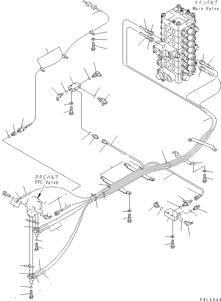 Схема запчастей Komatsu PC130-6G - ОСНОВН. КОНСТРУКЦИЯ (P.P.C. ХОД ТРУБЫ) ( АКТУАТОР)(№8-) КАБИНА ОПЕРАТОРА И СИСТЕМА УПРАВЛЕНИЯ