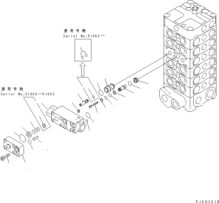 Схема запчастей Komatsu PC130-6G - ОСНОВН. КЛАПАН (-КЛАПАН) (/)(№-) ОСНОВН. КОМПОНЕНТЫ И РЕМКОМПЛЕКТЫ