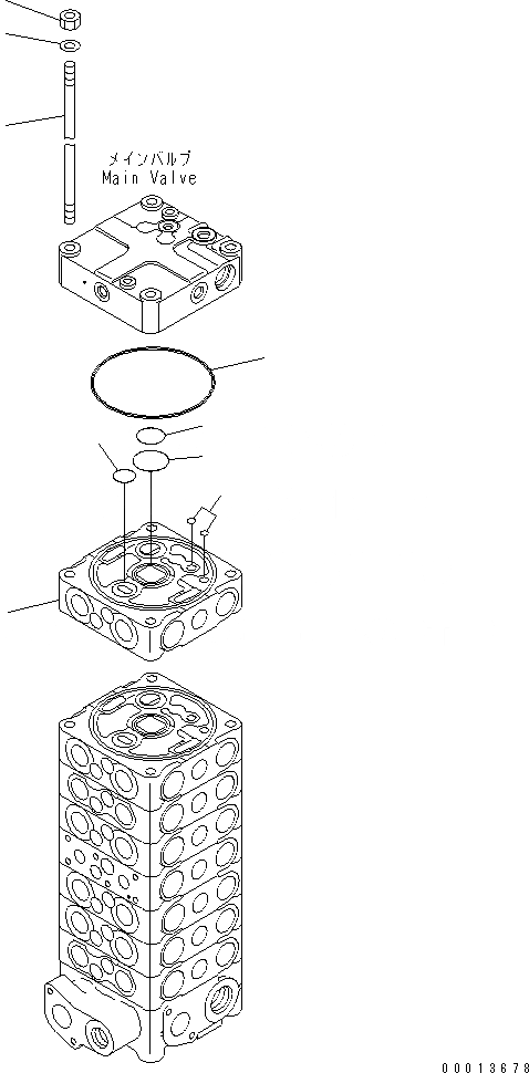 Схема запчастей Komatsu PC130-6E0-T2 - ОСНОВН. КЛАПАН ( СЕРВИСНЫЙ КЛАПАН) ГИДРАВЛИКА