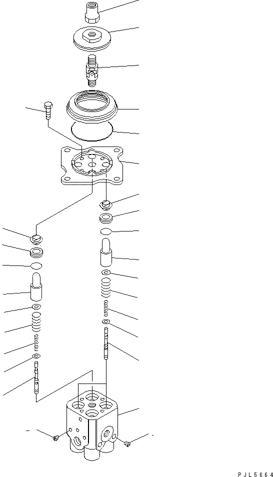 Схема запчастей Komatsu PC130-5 - P.P.C. КЛАПАН (ДЛЯ УДЛИНН. РЫЧАГ УПРАВЛ-Е)(№8-) УПРАВЛ-Е РАБОЧИМ ОБОРУДОВАНИЕМ