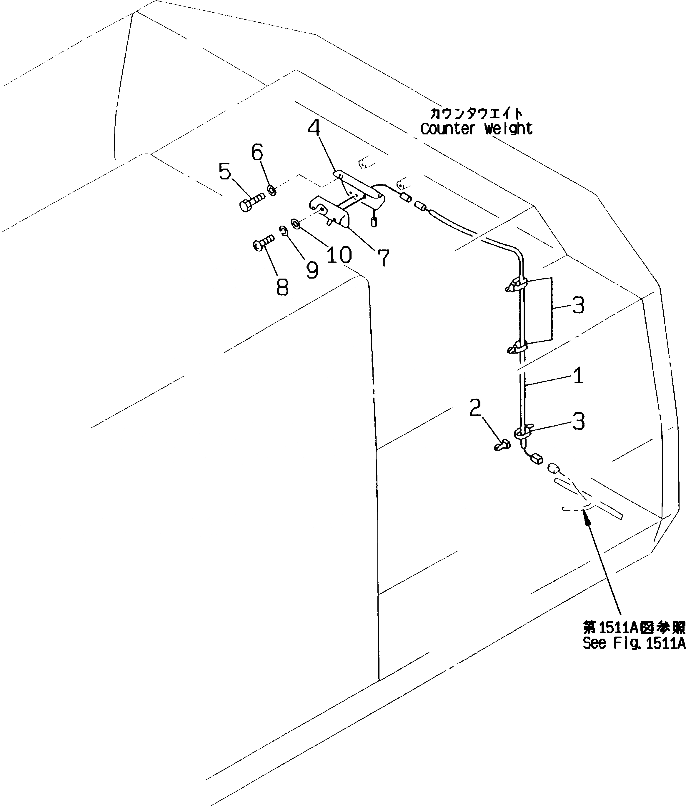 Схема запчастей Komatsu PC130-5K - ЭЛЕКТРИКА (ЛИНИЯ ОСВЕЩ-Я МОТОРН. ОТСЕКА) КОМПОНЕНТЫ ДВИГАТЕЛЯ И ЭЛЕКТРИКА