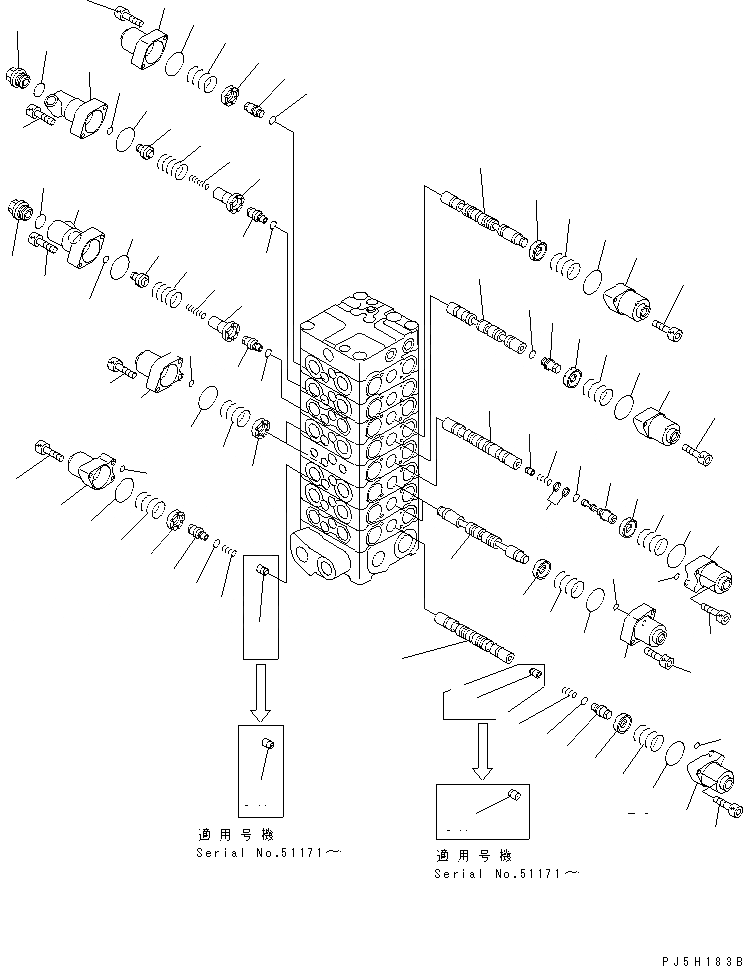 Схема запчастей Komatsu PC130-6 - ОСНОВН. КЛАПАН (8-КЛАПАН) (/) (С ОТВАЛ)(№-79) ОСНОВН. КОМПОНЕНТЫ И РЕМКОМПЛЕКТЫ