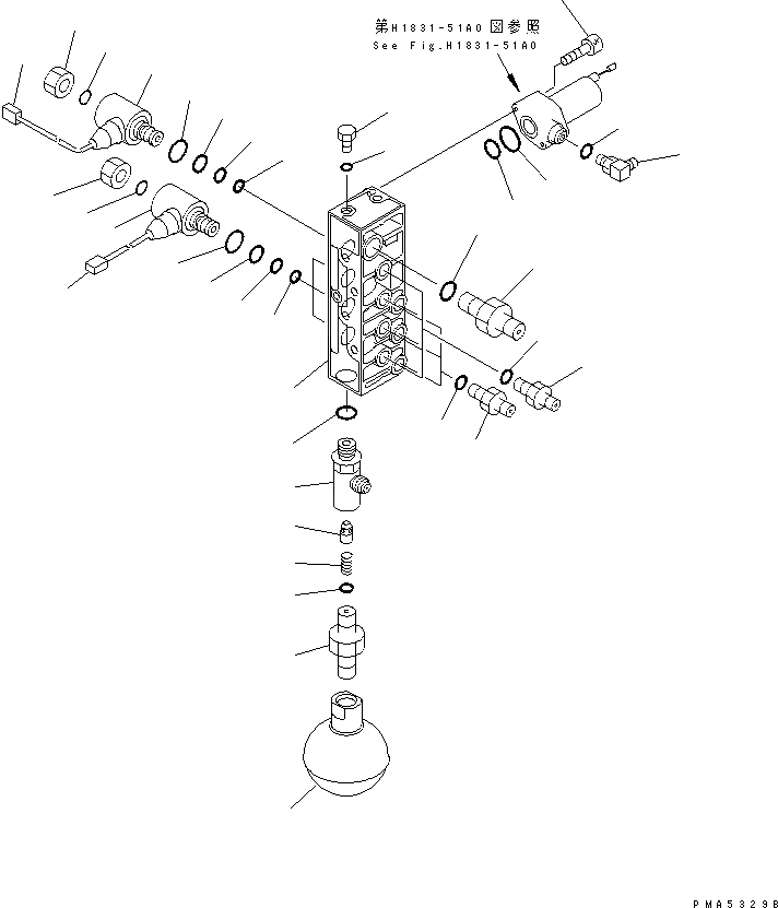 Схема запчастей Komatsu PC130-6 - СОЛЕНОИДНЫЙ КЛАПАН ЛИНИЯ (СОЛЕНОИДНЫЙ КЛАПАН)(НАВЕСН. ОБОРУД.)(№-) ГИДРАВЛИКА