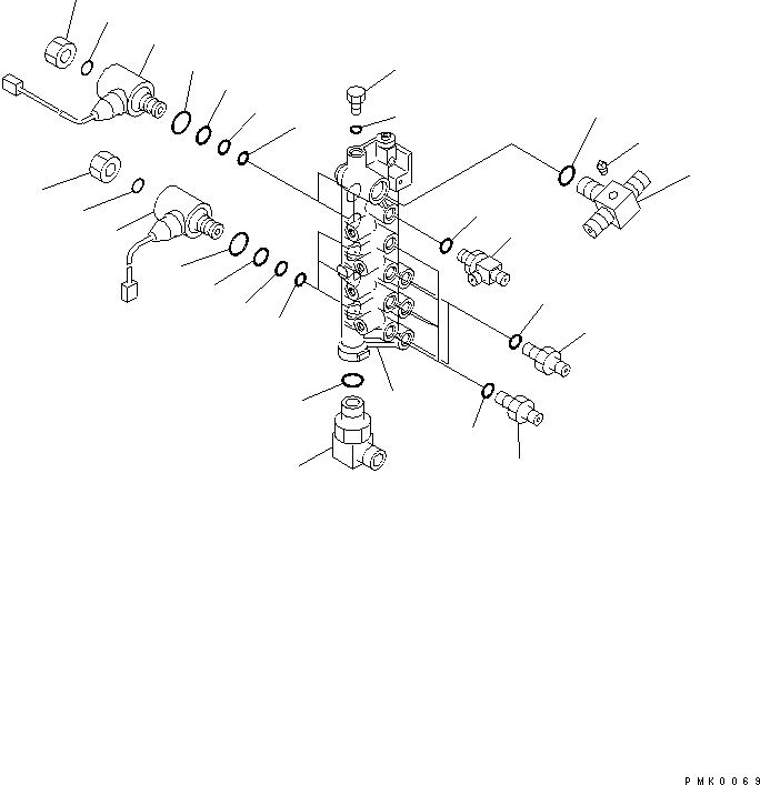 Схема запчастей Komatsu PC130-6 - СОЛЕНОИДНЫЙ КЛАПАН ЛИНИЯ (СОЛЕНОИДНЫЙ КЛАПАН)(№-999) ГИДРАВЛИКА