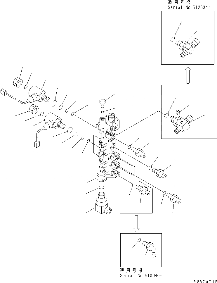 Схема запчастей Komatsu PC130-6 - СОЛЕНОИДНЫЙ КЛАПАН ЛИНИЯ (СОЛЕНОИДНЫЙ КЛАПАН)(№-7) ГИДРАВЛИКА