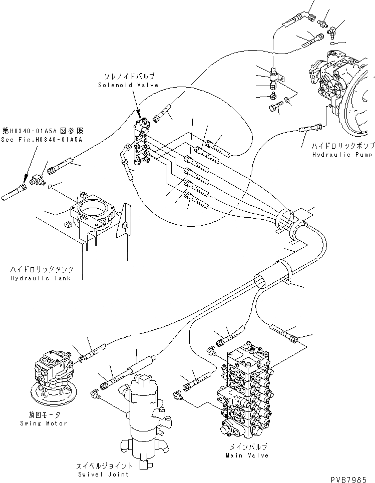 Схема запчастей Komatsu PC130-6 - СОЛЕНОИДНЫЙ КЛАПАН ЛИНИЯ (СОЛЕНОИДНЫЙ КЛАПАН ТРУБЫ)(№7-7) ГИДРАВЛИКА