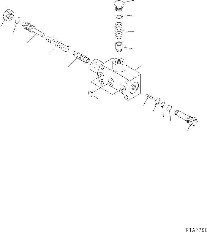 Схема запчастей Komatsu PC130-6 - ОСНОВН. КЛАПАН (-АКТУАТОР) (/)(№-8) ОСНОВН. КОМПОНЕНТЫ И РЕМКОМПЛЕКТЫ