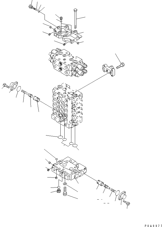 Схема запчастей Komatsu PC130-6 - ОСНОВН. КЛАПАН (-АКТУАТОР) (/)(№-8) ОСНОВН. КОМПОНЕНТЫ И РЕМКОМПЛЕКТЫ