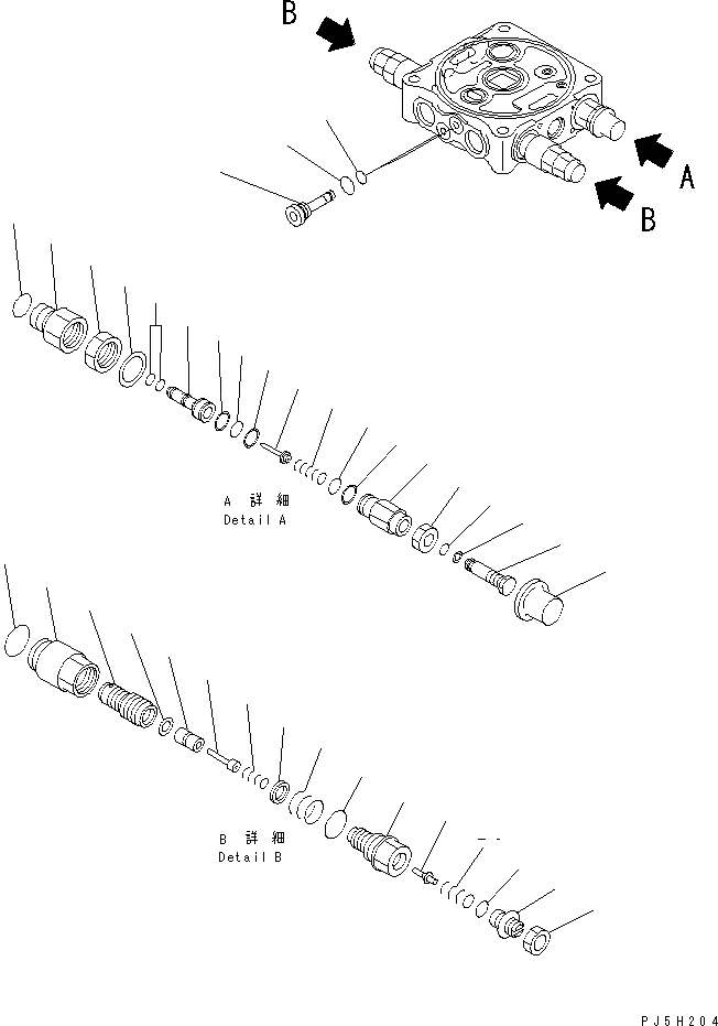 Схема запчастей Komatsu PC130-6 - СЕРВИСНЫЙ КЛАПАН (/)(№-) ОСНОВН. КОМПОНЕНТЫ И РЕМКОМПЛЕКТЫ