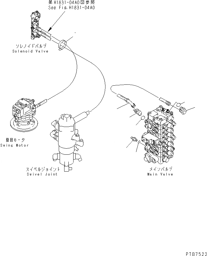 Схема запчастей Komatsu PC130-6K - СОЛЕНОИДНЫЙ КЛАПАН ЛИНИЯ (СОЛЕНОИДНЫЙ КЛАПАН - ОСНОВН. КЛАПАН) ГИДРАВЛИКА
