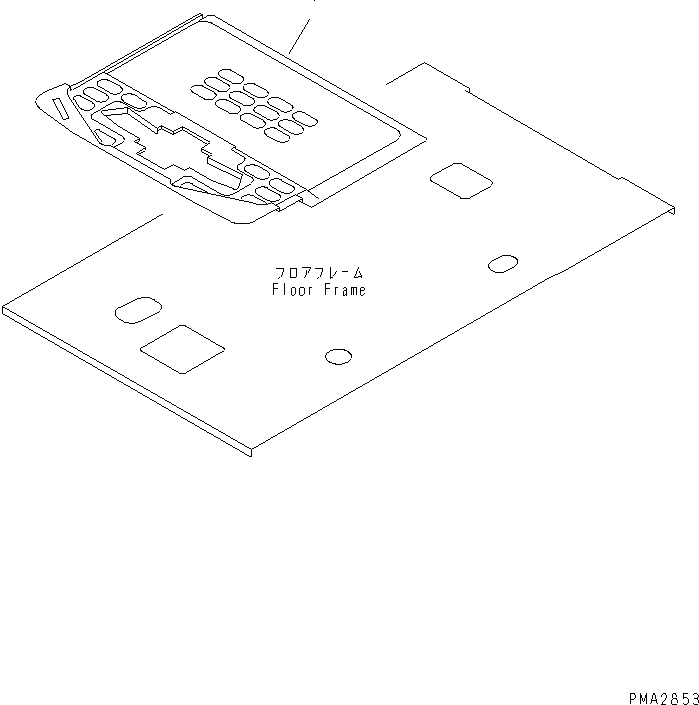 Схема запчастей Komatsu PC130-6K - ПОКРЫТИЕ ПОЛА(-ACTUATER НАВЕСН. ОБОРУД) (FMVSS СПЕЦ-Я.) КАБИНА ОПЕРАТОРА И СИСТЕМА УПРАВЛЕНИЯ