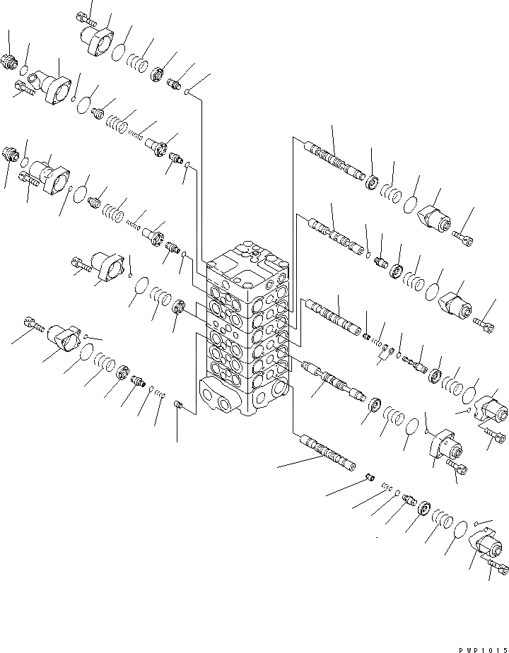 Схема запчастей Komatsu PC130-6K - ОСНОВН. КЛАПАН (/) (-КЛАПАН) ОСНОВН. КОМПОНЕНТЫ И РЕМКОМПЛЕКТЫ