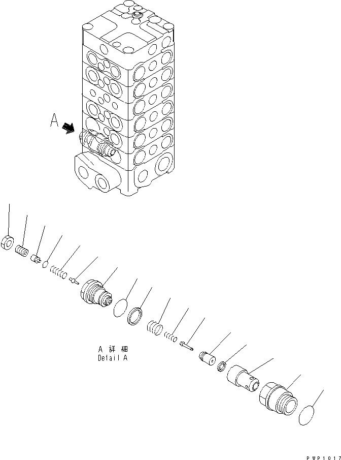 Схема запчастей Komatsu PC130-6K - ОСНОВН. КЛАПАН (7/) (-КЛАПАН) ОСНОВН. КОМПОНЕНТЫ И РЕМКОМПЛЕКТЫ