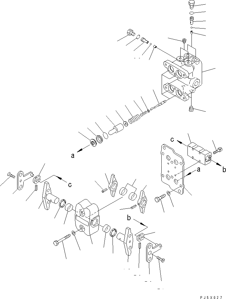 Схема запчастей Komatsu PC130-6K - КЛАПАН PPC(ДЛЯ ХОДА) ОСНОВН. КОМПОНЕНТЫ И РЕМКОМПЛЕКТЫ