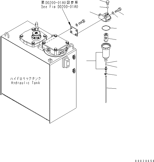 Схема запчастей Komatsu PC130-7K - ТОПЛИВН. ЛИНИЯ (ВОДООТДЕЛИТЕЛЬ) (ПЛОХ. ТОПЛИВО (CONTAINED ВОДН.) ARRANGE СПЕЦ-Я.) ТОПЛИВН. БАК. AND КОМПОНЕНТЫ