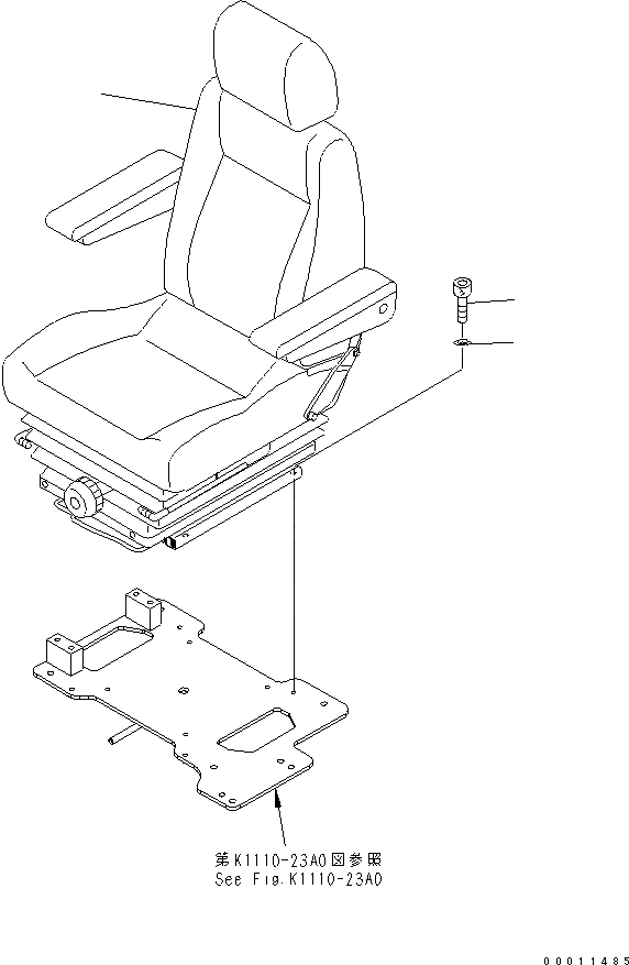 Схема запчастей Komatsu PC130-7K - СИДЕНЬЕ ОПЕРАТОРА (ПОДВЕСКА) КАБИНА ОПЕРАТОРА И СИСТЕМА УПРАВЛЕНИЯ