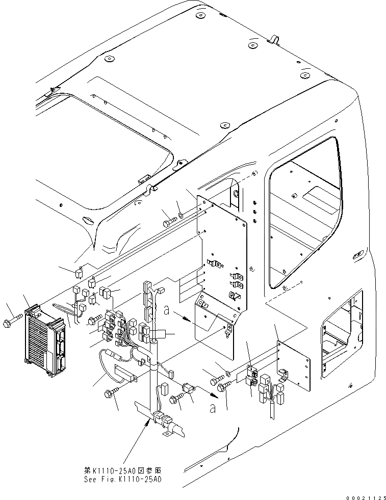 Схема запчастей Komatsu PC130-7K - ОСНОВН. КОНСТРУКЦИЯ (КАБИНА) (ПАНЕЛЬ) КАБИНА ОПЕРАТОРА И СИСТЕМА УПРАВЛЕНИЯ