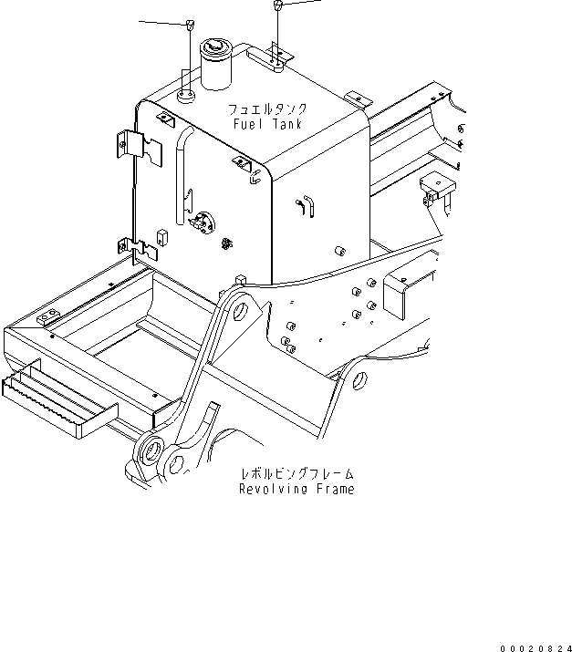 Схема запчастей Komatsu PC130-7K - ЭЛЕМЕНТЫ (ДЛЯ HANDRAIL) ЧАСТИ КОРПУСА