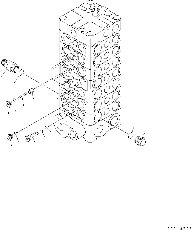 Схема запчастей Komatsu PC130-7K - ОСНОВН. КЛАПАН (7-КЛАПАН) (/) ОСНОВН. КОМПОНЕНТЫ И РЕМКОМПЛЕКТЫ