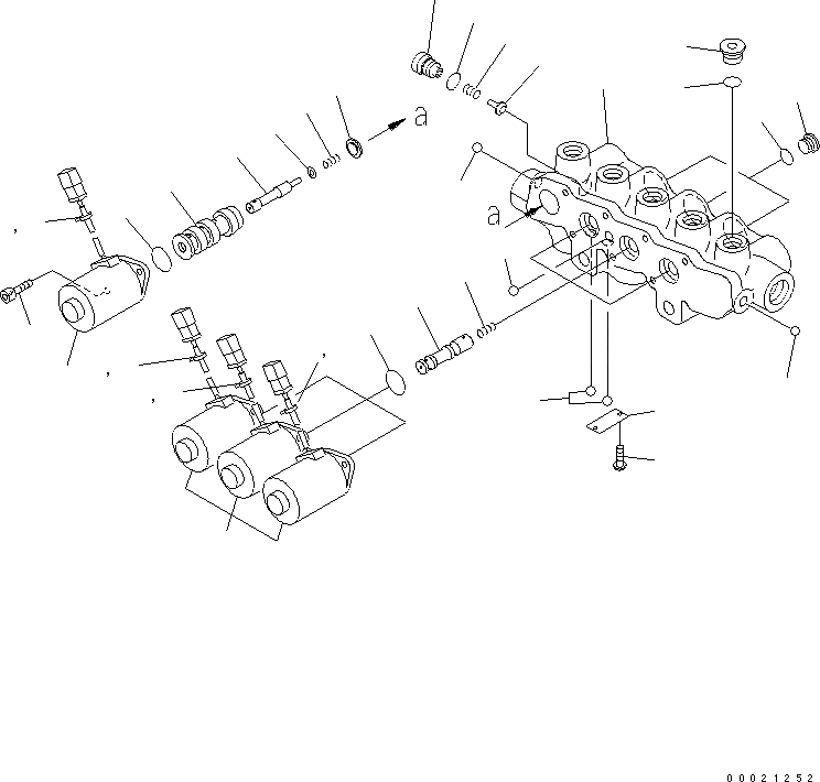 Схема запчастей Komatsu PC130-7K - СОЛЕНОИДНЫЙ КЛАПАН (ВНУТР. ЧАСТИ) ОСНОВН. КОМПОНЕНТЫ И РЕМКОМПЛЕКТЫ