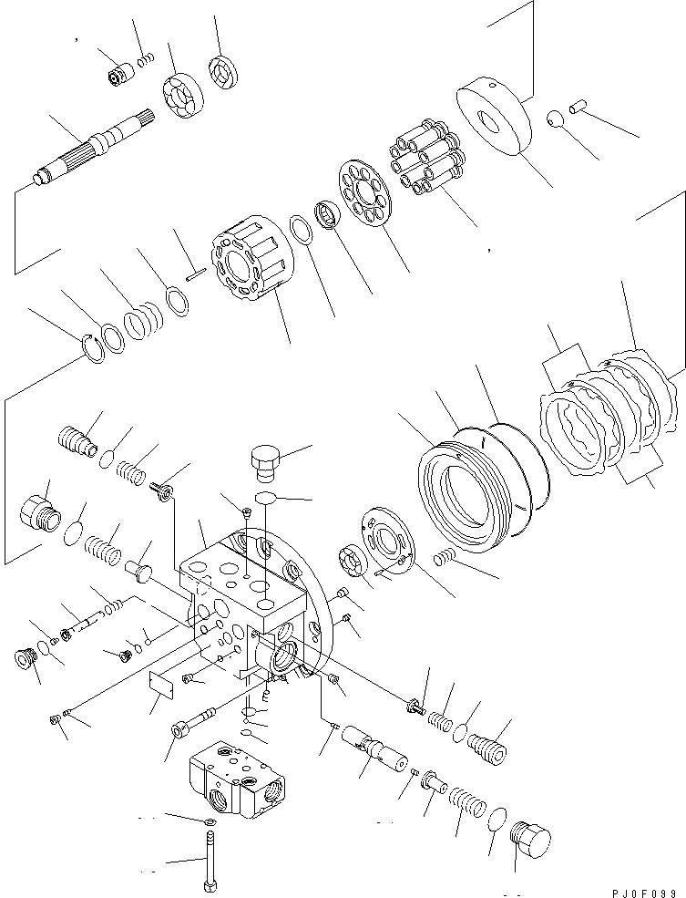 Схема запчастей Komatsu PC138US-2E - ХОД MTOR (МОТОР В СБОРЕ) (GMVL ТИП) ОСНОВН. КОМПОНЕНТЫ И РЕМКОМПЛЕКТЫ