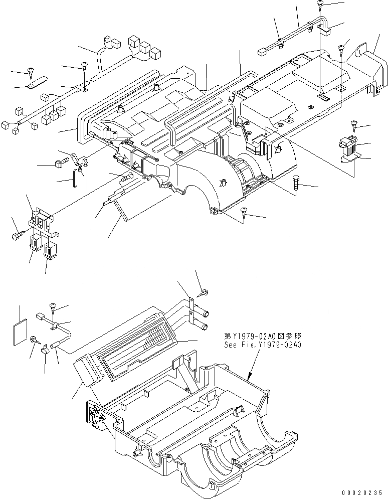 Схема запчастей Komatsu PC138US-2E - БЛОК КОНДИЦИОНЕРА (/) (АВТОМАТИЧ. КОНДИЦ. ВОЗДУХА) ОСНОВН. КОМПОНЕНТЫ И РЕМКОМПЛЕКТЫ