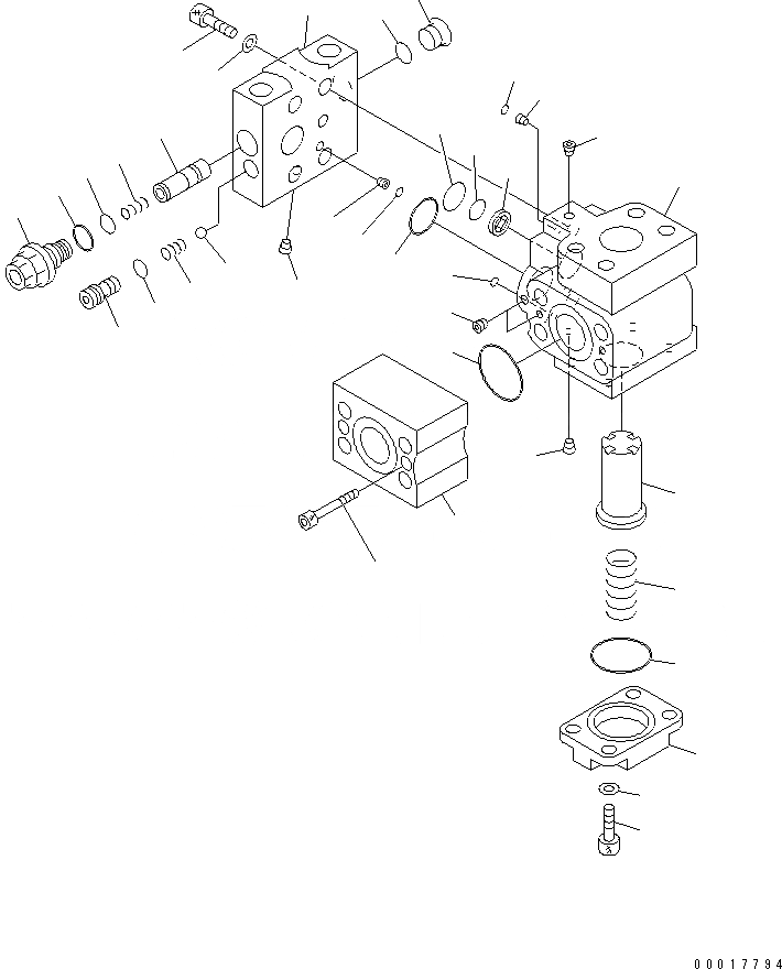 Схема запчастей Komatsu PC138US-2-A - ГЛАВН. КЛАПАН ОСНОВН. КОМПОНЕНТЫ И РЕМКОМПЛЕКТЫ