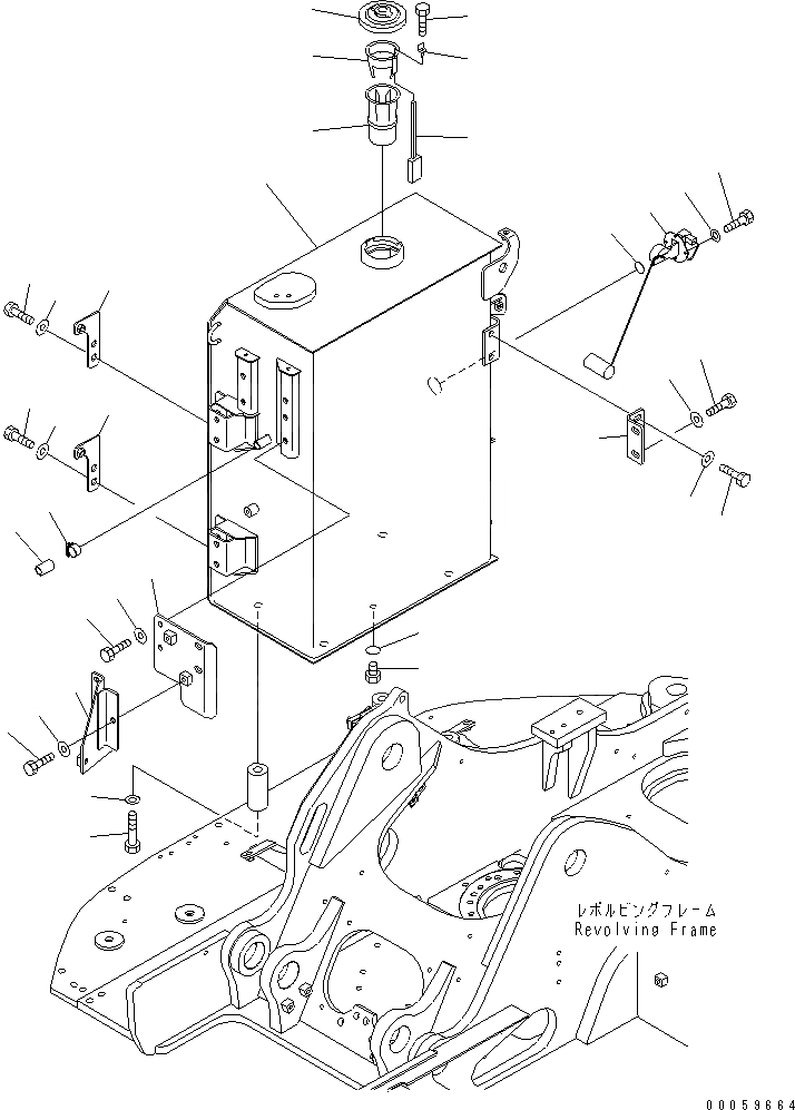 Схема запчастей Komatsu PC138US-8 - ТОПЛИВН. БАК. (ТОПЛИВН. REFILL НАСОС) D ТОПЛИВН. БАК. AND КОМПОНЕНТЫ