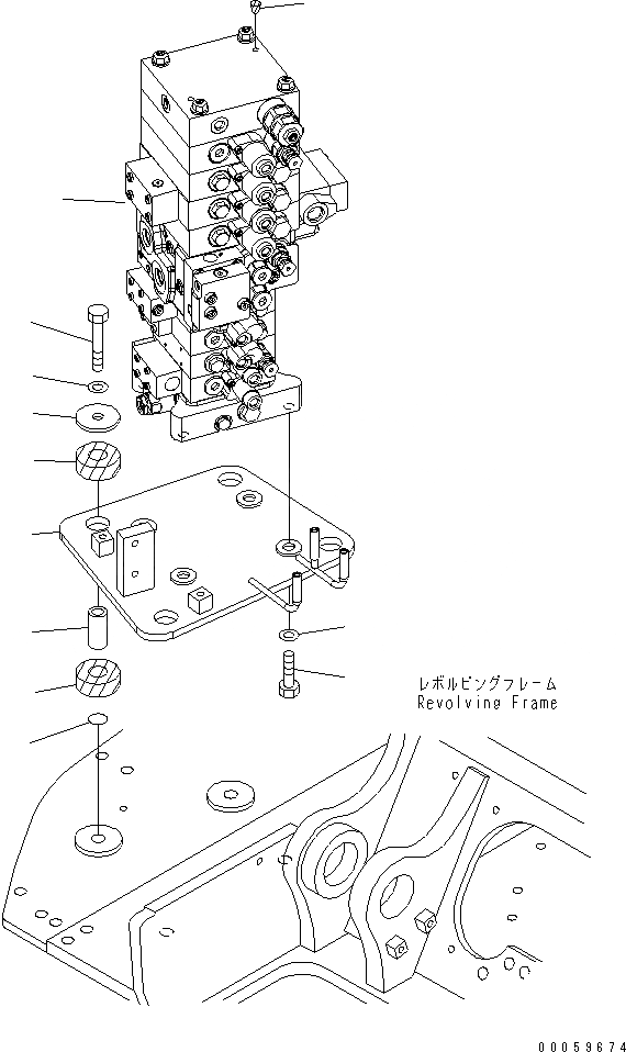 Схема запчастей Komatsu PC138US-8 - ОСНОВН. КЛАПАН (ДЛЯ -НАВЕСН. ОБОРУД И ОТВАЛ) H ГИДРАВЛИКА